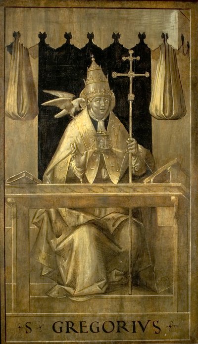 Saint Grégoire dans son étude (verso), c.1520 - Defendente Ferrari